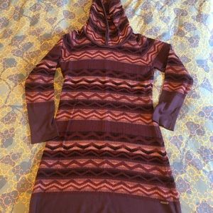 Prana long sleeve hoodie dress size M GUC